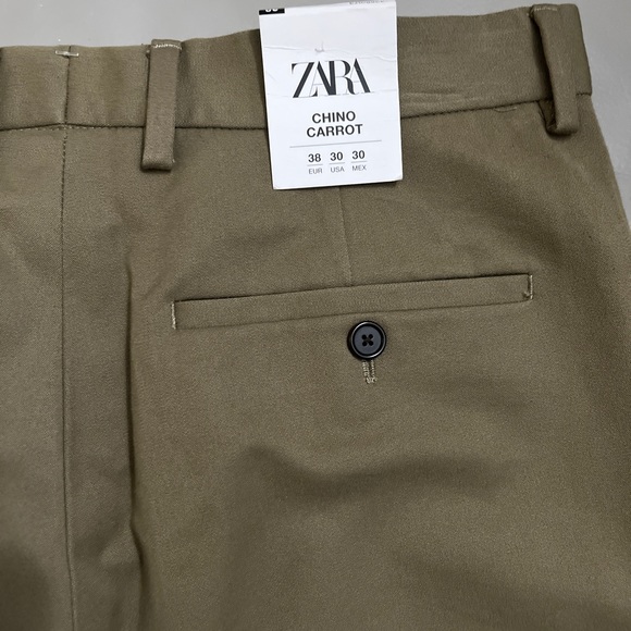 NWT - Zara Women’s Cotton Blended Chino Pants - US Size 30 - Picture 6 of 7